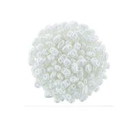 5 g Matubo Superduo 2-hole czech pressed glass beads, 2.5 x 5 mm luster white (Perles de verre pressé tchèque matubo Superduo à 2 trous Lustre blanc)