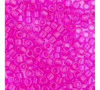 5 g Miyuki Delica 11/0 Japaneese Glass Seed Beads Rocailles 11/0-1.6 mm Transparent Bright Fuchsia Dyed DB1310
