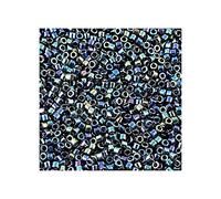 5 g Miyuki Delica Rocailles Seed Beads, 11/0 (1.6 mm) Black AB (Miyuki Delica Rocailles Perles de graines Rocailles Noir ab)