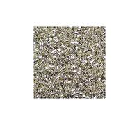 5 g Miyuki Delica Rocailles Seed Beads, 11/0 (1.6 mm) Galvanized Silver (Miyuki Delica Rocailles Perles de graines Rocailles Argent galvanisé)