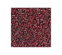5 g Miyuki Delica Rocailles Seed Beads, 11/0 (1.6 mm) Inside Dyed Cranberry Luster (Miyuki Delica Rocailles Perles de graines Rocailles Violet rouge)