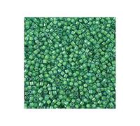 5 g Miyuki Delica Rocailles Seed Beads, 11/0 (1.6 mm) Luminous Green Mermaid (Miyuki Delica Rocailles Perles de graines Rocailles Vert)