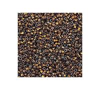 5 g Miyuki Delica Rocailles Seed Beads, 11/0 (1.6 mm) Metallic Dark Copper Iris (Miyuki Delica Rocailles Perles de graines Rocailles Iris de cuivre foncé métallique)