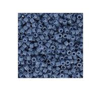 5 g Miyuki Delica Rocailles Seed Beads, 11/0 (1.6 mm) Opaque Denim Blue Luster (Miyuki Delica Rocailles Perles de graines Rocailles Lustre bleu opaque)