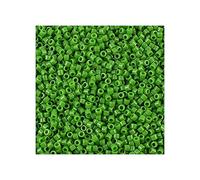 5 g Miyuki Delica Rocailles Seed Beads, 11/0 (1.6 mm) Opaque Green (Miyuki Delica Rocailles Perles de graines Rocailles Vert opaque)