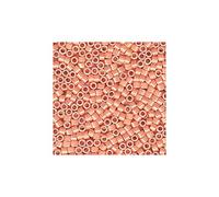 5 g Miyuki Delica Rocailles Seed Beads, 11/0 (1.6 mm) Opaque Peach Luster (Miyuki Delica Rocailles Perles de graines Rocailles Lustre de pêche rose opaque)