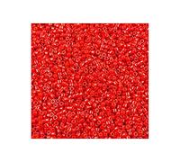 5 g Miyuki Delica Rocailles Seed Beads, 11/0 (1.6 mm) Opaque Red Dyed (Miyuki Delica Rocailles Perles de graines Rocailles rouge)