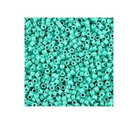 5 g Miyuki Delica Rocailles Seed Beads, 11/0 (1.6 mm) Opaque Turquoise (Miyuki Delica Rocailles Perles de graines Rocailles Turquoise opaque)