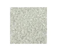 5 g Miyuki Delica Rocailles Seed Beads, 11/0 (1.6 mm) Opaque White Luster (Miyuki Delica Rocailles Perles de graines Rocailles Lustre blanc opaque)