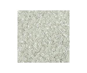5 g Miyuki Delica Rocailles Seed Beads, 11/0 (1.6 mm) Opaque White Luster (Miyuki Delica Rocailles Perles de graines Rocailles Lustre blanc opaque)