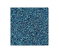 5 g Miyuki Delica Rocailles Seed Beads, 11/0 (1.6 mm) Silver Lined Capri Blue (Miyuki Delica Rocailles Perles de graines Rocailles Capri Blue Argent)