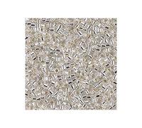 5 g Miyuki Delica Rocailles Seed Beads, 11/0 (1.6 mm) Silver Lined Crystal (Miyuki Delica Rocailles Perles de graines Rocailles Argent cristal)
