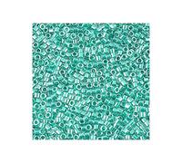 5 g Miyuki Delica Rocailles Seed Beads, 11/0 (1.6 mm) Sparkling Teal Lined Crystal (Miyuki Delica Rocailles Perles de graines Rocailles Vert cristal)
