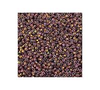 5 g Miyuki Delica Rocailles Seed Beads, 11/0 (1.6 mm) Tea Berry Metallic Luster (Miyuki Delica Rocailles Perles de graines Rocailles Bleu noir)