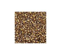 5 g Miyuki Delica Rocailles Seed Beads, 11/0 (1.6 mm) Transp.Lt. Topaz Gold Luster (Miyuki Delica Rocailles Perles de graines Rocailles Topaz lustre doré)