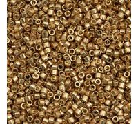 5 g Miyuki DELICA Seed Beads Rocailles, Size 11/0, Duracoat Galvanized Champagne (# DB1834), Japan, Glass