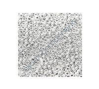 5 g Miyuki Round Rocailles Seed Beads, 11/0 (1.6 mm) Silver (Miyuki rond rond rocailles perles de graines Argent)