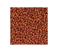 5 g TOHO Round Seed Beads Rocailles, size 15/0, Permanent Finish Galvanized Saffron (# 562), Japan, Glass