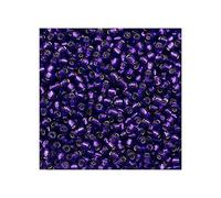 5 g TOHO Round Seed Beads Rocailles, size 15/0, Silver Lined Purple (# 2224), Japan, Glass