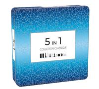 Tactic - 14006 - Jeu Classique - Coffret Métal 5 Jeux En 1