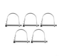 5 goupilles de verrouillage avec verrou à ressort, mécanisme de pliage tubulaire pour un rangement facile, galvanisé pour une utilisation durable en extérieur (6 x 45)