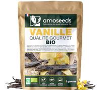 5 Gousses de Vanille Bio | Gousses Fraîches, Qualité Gourmet | Longue Conservation, Sachet fraîcheur refermable | sans Arômes Artificiels (5 Gousses de Vanille Bio)