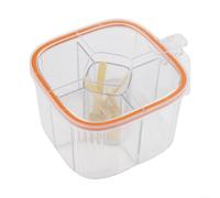 5 Grid Seasoning Box Transparent Lid Spice Organizer