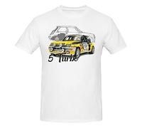5 GT Turbo Alpine RAGNOTTI Team Diac Rally Legend T T-Shirts à Manches Courtes Harajuku Short Sleeve T-T-Shirts à Manches Courtes 100% Cotton Graphics TT-Shirts à Manches Courtes White(Medium)