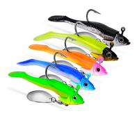 5 Hameçons Tête De Poisson 3d, 5 Hameçons Souples, Têtes Plombées, Hameçon Tête Plombée 7,5 G