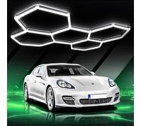5 Hex Plafonnier LED hexagonal pour garage-24pcs lot de tubes lumineux, éclairage de plafond LED super lumineux 192W 6500K pour garage, entrepôt, atelier, salle de sport, sous-sol, salle de lavage