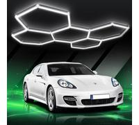 5 Hex Plafonnier LED hexagonal pour garage-24pcs lot de tubes lumineux, éclairage de plafond LED super lumineux 192W 6500K pour garage, entrepôt, atelier, salle de sport, sous-sol, salle de lavage