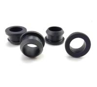 5 œillets en caoutchouc de silicone - Bouchons de protection des fils à clipser | 4,5 mm à 50,6 mm, noirs, résistants à la température(17mm(e 13mm))