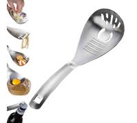 5-in-1 304 Stainless Steel Cooking Spoon,Multifunction Cooking Spoon，A1 | Egg Slotted spoons,Kitchen Tools for grind ginger plate,strain foods,Potato Garlic Masher,Egg Separator,Bottle Opener