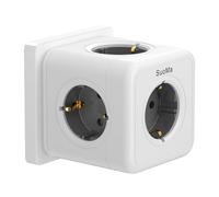 5-in-1 Cube Socket, Socket Adapter 3680W, 5AC Multiple Sockets, Multiple Socket Cube sans câble, Multiple Plug Cube pour Office, Workshop, Home, Travel