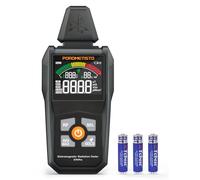 5-IN-1 Détecteur EMF POROMETISTO, Détecteur de champ électromagnétique portable avec stockage des données et batterie incluse, Permettant la mesure simultanée des données EF/MF/RF/température/humidité