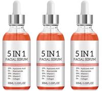 5 In 1 Facial Serum, 5 IN 1 Facial Serum, 5 IN 1 Anti-Aging Facial Serum,Advanced Collagen Boost Anti Aging Serum. (3pcs)