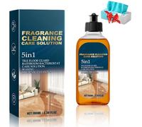 5-in-1 Floor Cleaner Concentrate Kit with Pop-Up Microfiber Cloths - No-Rinse Shine & Odor Eliminator for Sealed Hardwood, Tile, Laminate & LVP - Quick Dry Formula (1 Pc)