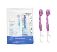 5 in 1 Mini Brush, Toothpaste and Floss, Mini Toothbrushes with Toothpaste, 26PCS Individual Packs 5 in 1 Toothbrush & Floss for Travel (Cherry Blossom)