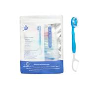 5 in 1 Mini Toothbrush & Floss & Tongue Scraper & Toothpick Set,26 Pcs Travel Toothbrush and Toothpaste Set, Portable Oral Care for Travel Wor (Mint)