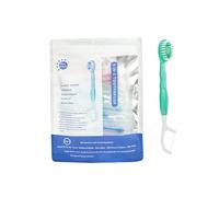 5 in 1 Mini Toothbrush & Floss & Tongue Scraper & Toothpick Set,26 Pcs Travel Toothbrush and Toothpaste Set, Portable Oral Care for Travel Wor (Green Tea)