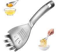 5-in-1 Multifunction Stainless Steel Cooking Spoon With Egg Yolk Separator | Stainless Steel Kitchen Utensil,with Potato Masher, Garlic & Ginger Grater, Egg Separator, Food Strainer and Bottle Opener