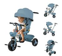 5 in 1 Poussette 3 Roues,jusqu'à 25 kg,Poussette canne,Tricycle évolutif pour Enfant,Grande Capote,Pliage Compact,Dossier Inclinable,Grandes Roues Tout Terrain