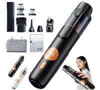 5-in-1 Smart Handheld Vacuum Cleaner Kit, Mini Car Vacuum Portable Cordless with 15000pa Suction Power, Type-C Charge, Blowing & Inflating 2 Modes, for Small Jobs, Car, Desk, Keyboards (Black)