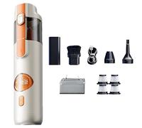 5-in-1 Smart Handheld Vacuum Cleaner, Smart Mini Vacuum Cleaner, 15000Pa Suction Power, Powerful Lightweight, Rechargeable Type-C Portable Dust Cleaner for Home, Car,Sofa (White)