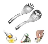 5-in-1 Stainless Steel Cooking Spoon, Multi Function Cooking Spoon，A | Multipurpose Stainless Steel Kitchen Spoon,Potato Garlic Masher,Egg Yolk Separator,Grater Plate,Bottle Opener&Slotted b)