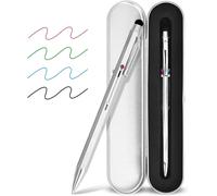 5 in 1 Stylus Pen and Multi-Color Retractable Pen in Tablet, Multifunction Pen with Metal Gift Box, Black Blue Red Green Ballpoint Pen with Universal Screen Stylus Pen