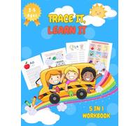 5-in-1 Trace It, Learn It Activity Book for Kids Ages 2-5 | Alphabets, Numbers, Lines, & More!: A fun workbook designed to help kids master pencil ... small letters, patterns, and numbers 1 to 10.