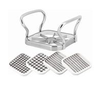 5 in 1 Veggie Chopper Stainless Steel Potatoes Cutter Vegetable Chipper Chopper Fruit Slicer Kitchen Gadgets Potato Chippers