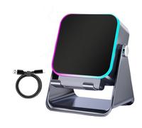 5-in-1 Wireless Induction Bluetooth Speaker with Adjustable Phone Stand, Wireless Induction Speaker, Dual-Mode Connectivity Audio Speaker Phone Stand, 5000mah 360° Adjustable Holder(Black)