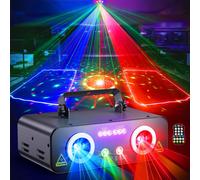 5 In 1Jeux De Lumiere Dj, 3D Rgb Lumiere Disco, Lumiere Soiree Avec Télécommande, Lumières De Dj Activées Par Le Son Avec Dmx 512, Lampe Disco Pour Bar, Boîte De Nuit Spectacle En Direc